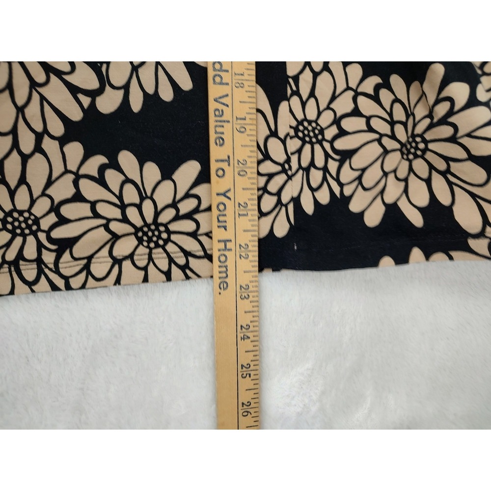 LIZ & CO Black beige floral flared 1 skirt Medium with 2 Tops Large NWT - Picture 13 of 15